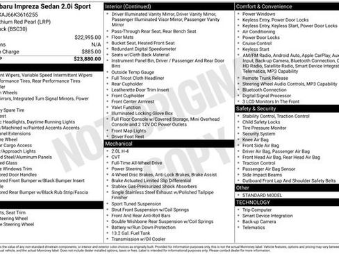 Used 2019 Subaru Impreza 2.0i Sport image 18