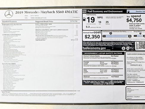 Used 2019 Mercedes-Benz Maybach S 560 4MATIC image 72