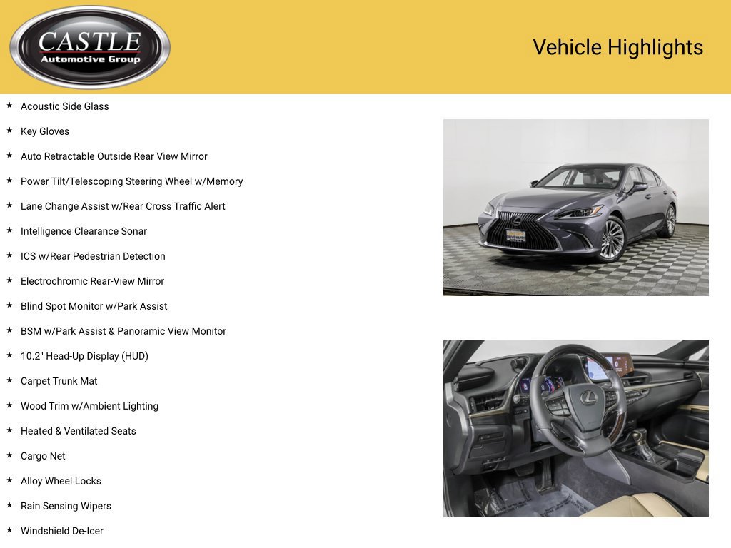 Used 2020 Lexus ES 350 w/ Luxury Package FWD image 8
