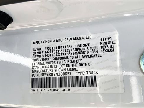 Used 2020 Honda Ridgeline RTL-E image 33