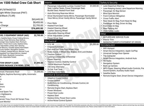 New 2026 RAM 1500 Rebel w/ Rebel Level 2 Equipment Group AWD/4WD image 3