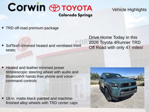 Used 2026 Toyota 4Runner TRD Off-Road Premium AWD/4WD image 7