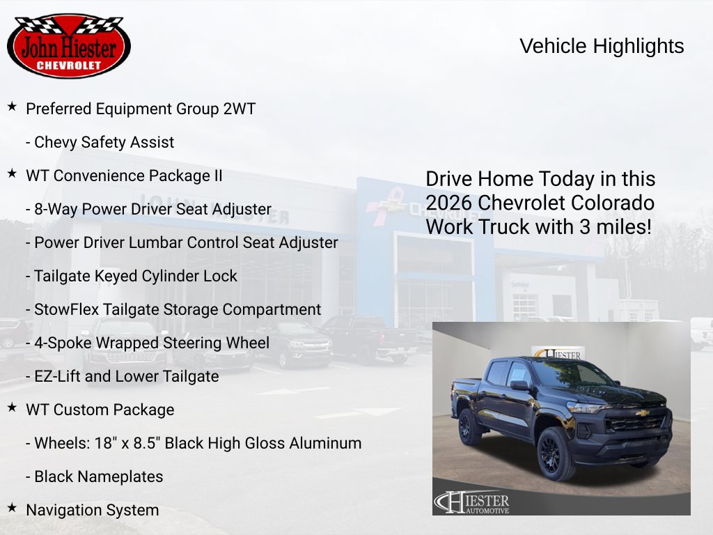 New 2026 Chevrolet Colorado W/T w/ WT Custom Package RWD image 5