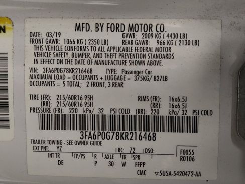 Used 2019 Ford Fusion S FWD image 33