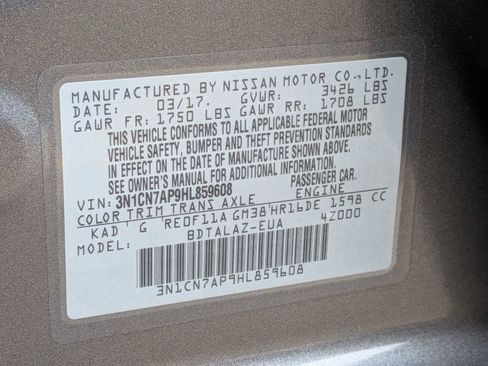 Used 2017 Nissan Versa S Plus FWD image 44