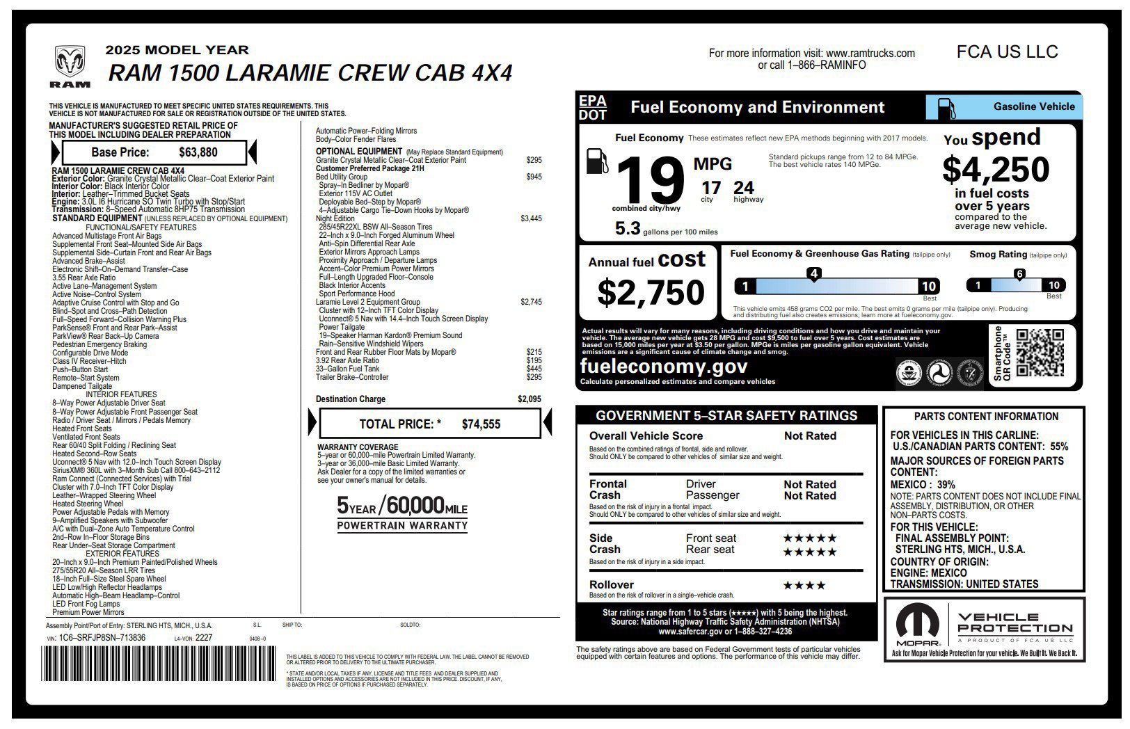 Used 2025 RAM 1500 Laramie w/ Night Edition AWD/4WD image 23