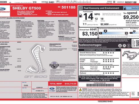 Used 2022 Ford Mustang Shelby GT500 w/ Carbon Fiber Track Pack image 5