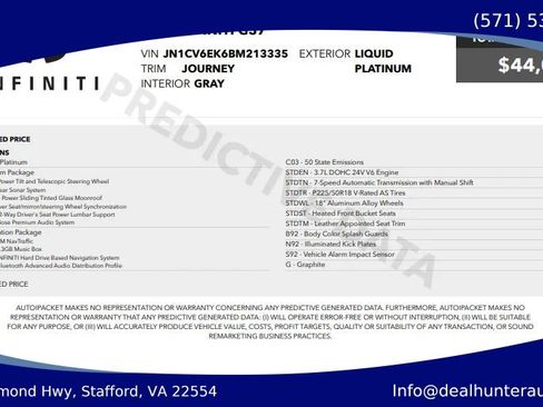 Used 2011 INFINITI G37 Journey w/ Premium Pkg RWD image 24
