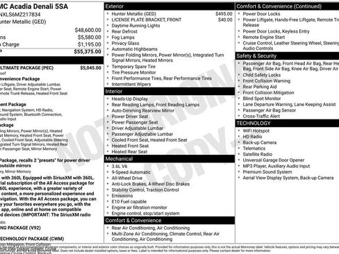 Certified 2021 GMC Acadia Denali w/ Denali Ultimate Package AWD/4WD image 20