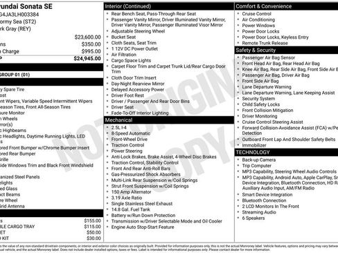 Used 2020 Hyundai Sonata SE FWD image 8