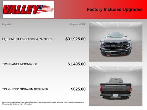 Certified 2025 Ford F150 Raptor w/ Equipment Group 803A Raptor R AWD/4WD image 6