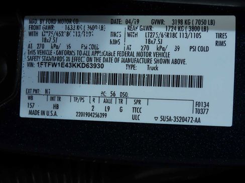 Certified 2019 Ford F150 Lariat w/ FX4 Off-Road Package image 36