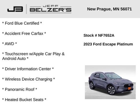Certified 2023 Ford Escape Platinum image 2