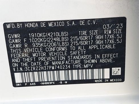 Certified 2023 Honda HR-V LX image 37