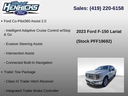 Used 2023 Ford F150 Lariat w/ Equipment Group 502A High AWD/4WD image 12