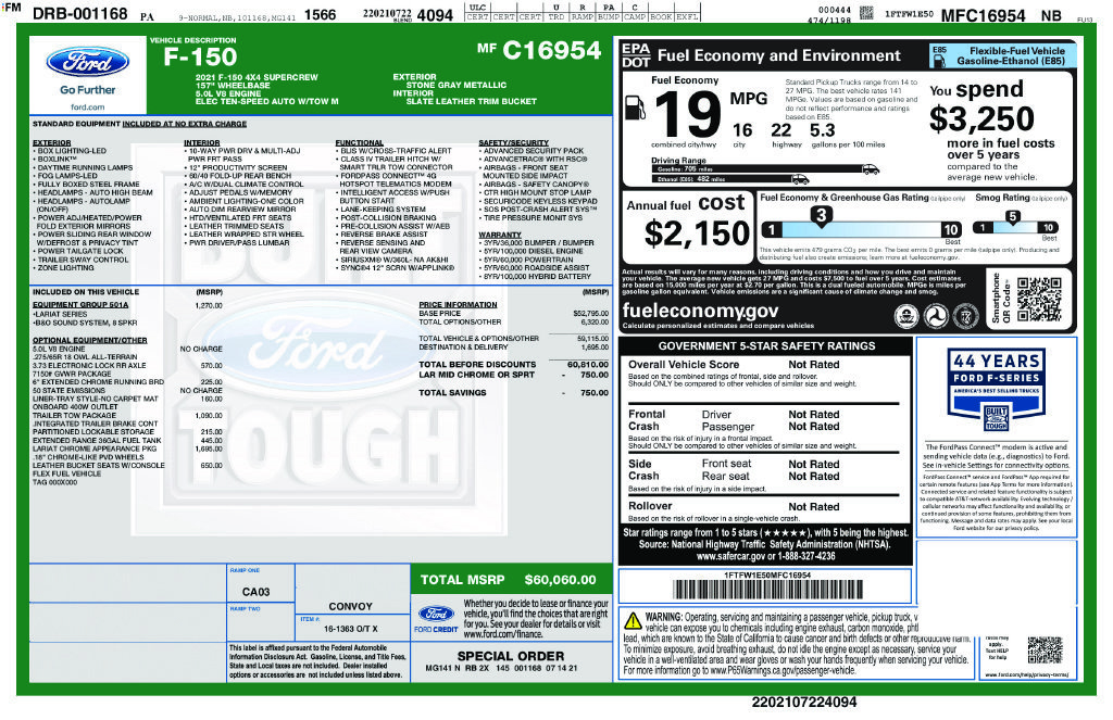 Certified 2021 Ford F150 Lariat AWD/4WD image 37