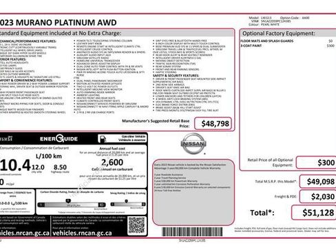 Used 2023 Nissan Murano Platinum image 7