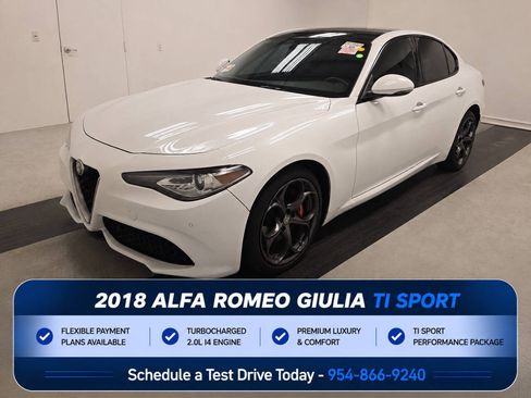 Used 2018 Alfa Romeo Giulia Ti Sport w/ Quick Order Package 22S Sport AWD/4WD image 1