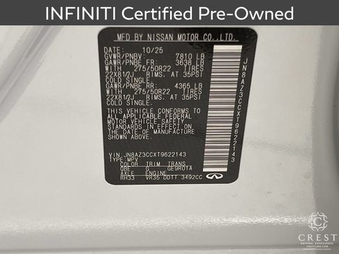 Certified 2026 INFINITI QX80 Autograph w/ Premium Cargo Package AWD/4WD image 34