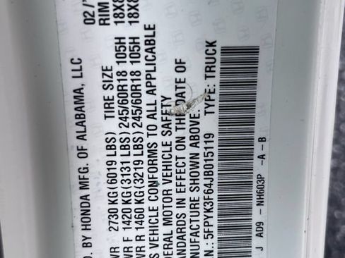 Used 2018 Honda Ridgeline RTL-T image 27