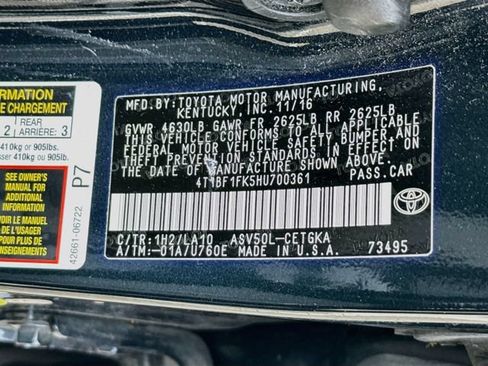 Used 2017 Toyota Camry XLE FWD image 27