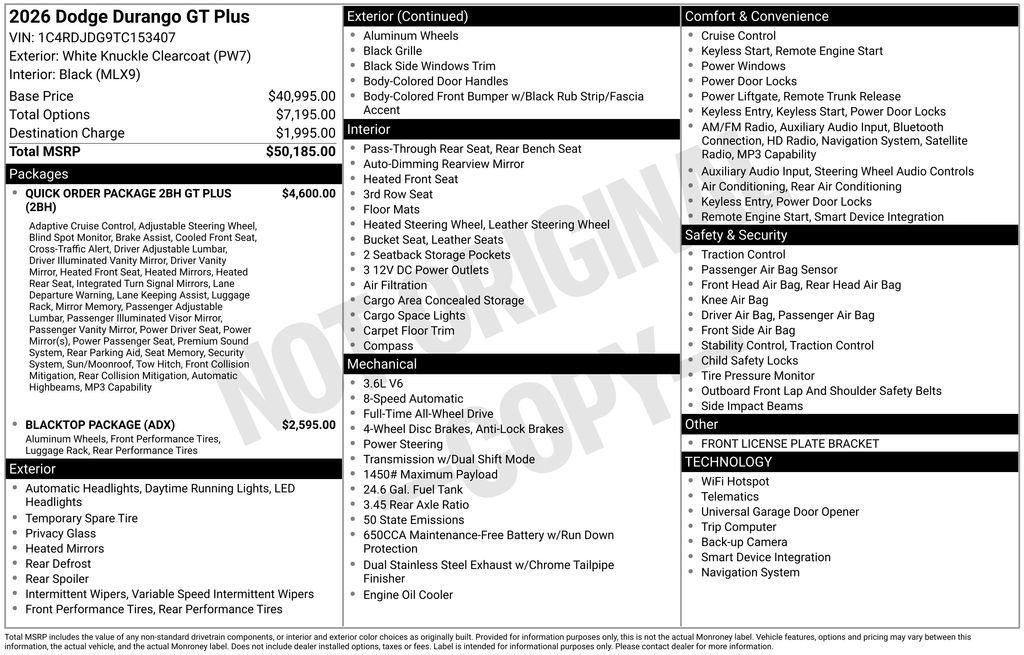 Used 2026 Dodge Durango GT AWD/4WD image 15