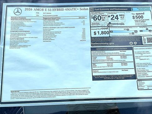New 2026 Mercedes-Benz E 53 AMG e 4MATIC Sedan image 22