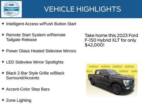 Certified 2023 Ford F150 XLT w/ Equipment Group 302A High image 35