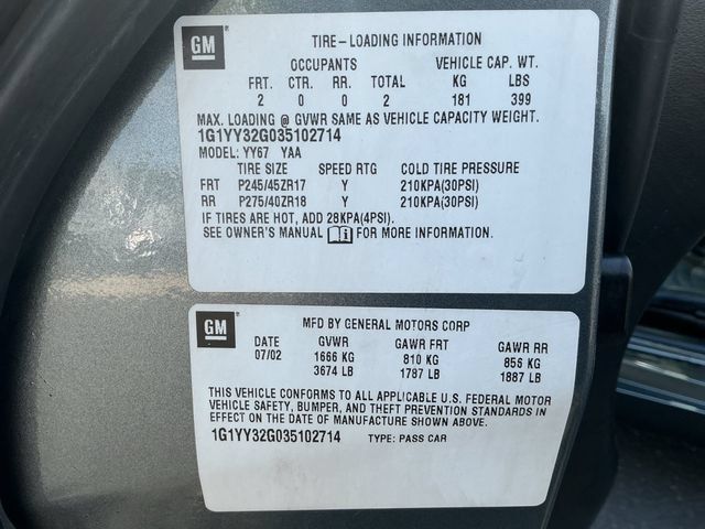 Used 2003 Chevrolet Corvette Convertible w/ Preferred Equipment Group1 RWD image 24
