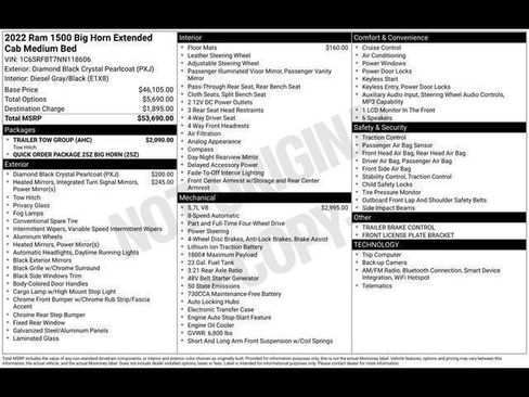 Used 2022 RAM 1500 Big Horn w/ Trailer Tow Group AWD/4WD image 41