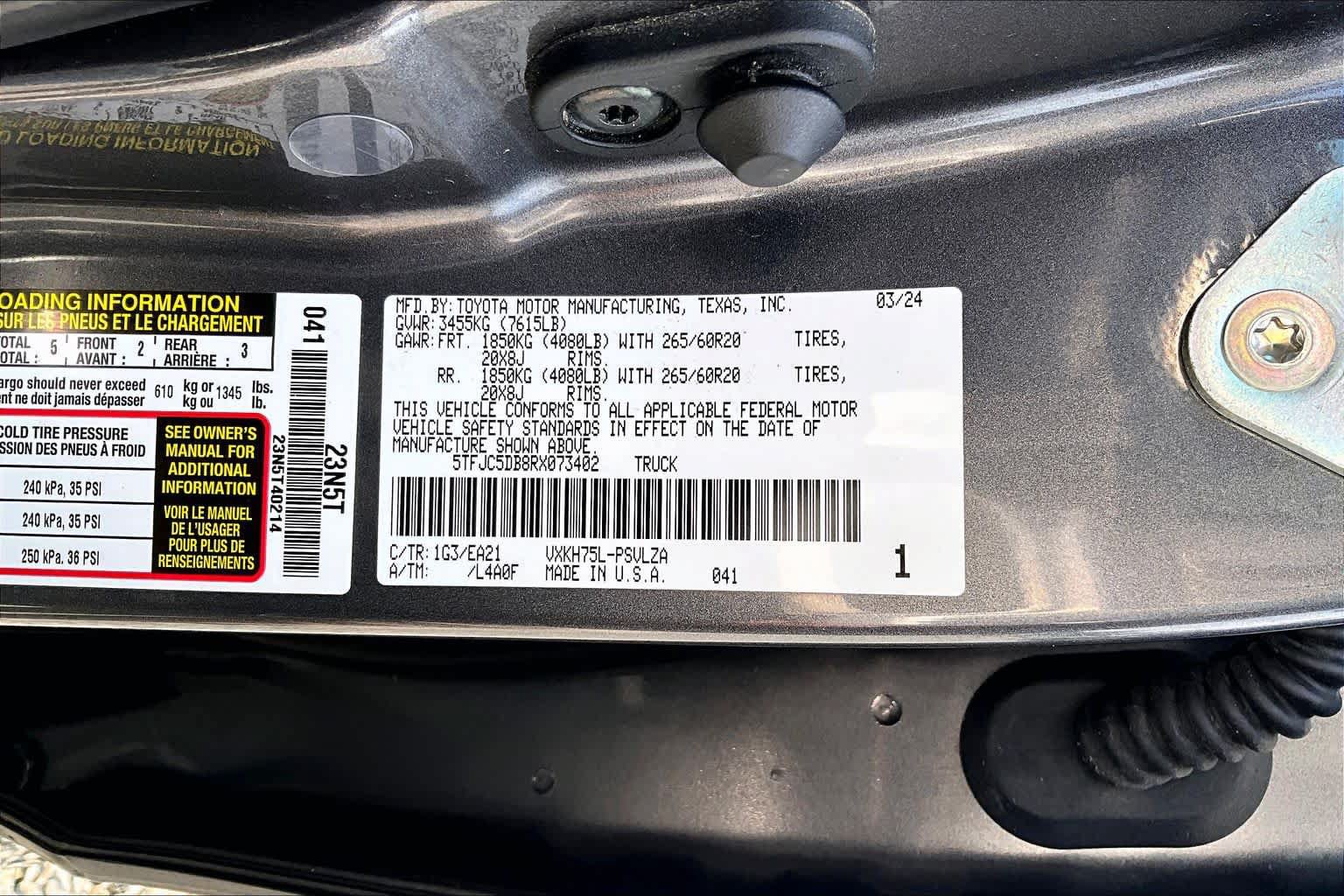 Used 2024 Toyota Tundra Limited AWD/4WD image 69