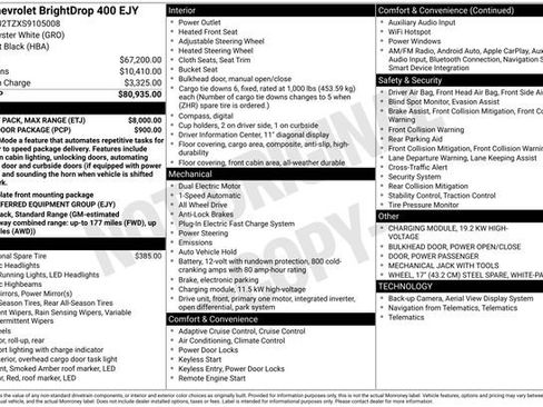 Used 2025 Chevrolet Brightdrop 400 w/ Battery Pack, Max Range image 2