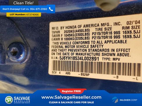 Used 2004 Honda Element EX image 17