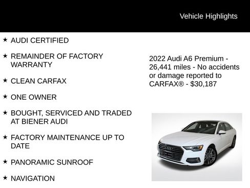 Certified 2022 Audi A6 2.0T Premium image 9