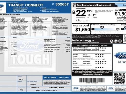 Used 2018 Ford Transit Connect Titanium w/ Titanium Premium Package FWD image 4