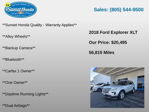 Used 2018 Ford Explorer XLT w/ Equipment Group 201A FWD image 5
