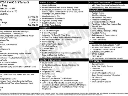 New 2026 MAZDA CX-90 3.3 Turbo S w/ Premium Plus image 46