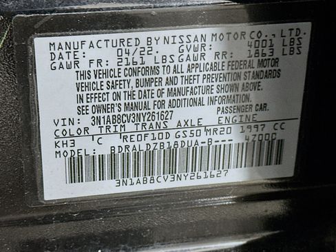 Used 2022 Nissan Sentra SV w/ SV Premium Package FWD image 12
