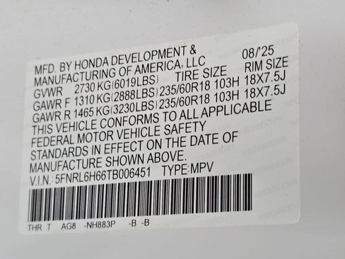 Certified 2026 Honda Odyssey EX-L image 37