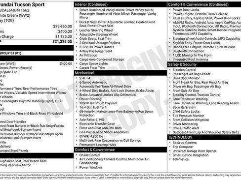 Used 2021 Hyundai Tucson Sport AWD/4WD image 4