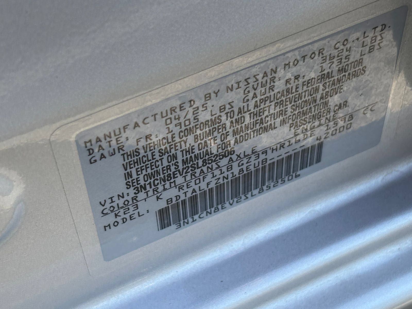 Used 2025 Nissan Versa SV FWD image 28