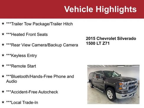 Used 2015 Chevrolet Silverado 1500 LT w/ All Star Edition image 2