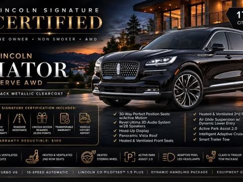 Certified 2023 Lincoln Aviator Reserve w/ Equipment Group 201A AWD/4WD image 3