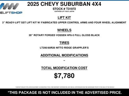 Used 2025 Chevrolet Suburban Z71 w/ Comfort Package image 2