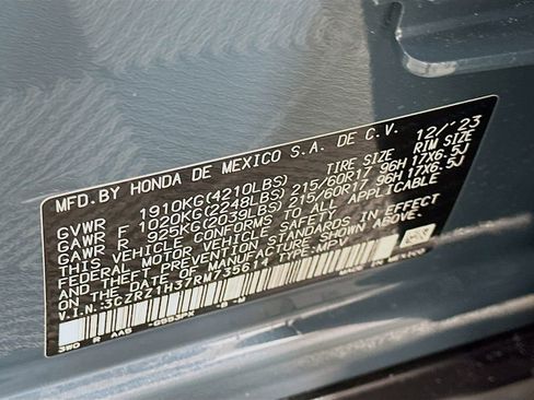 Certified 2024 Honda HR-V LX image 30