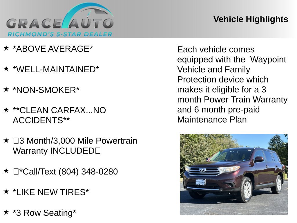 Used 2011 Toyota Highlander 2WD w/ Cold Weather Pkg image 2