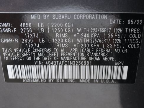 Certified 2022 Subaru Outback Premium AWD/4WD image 37