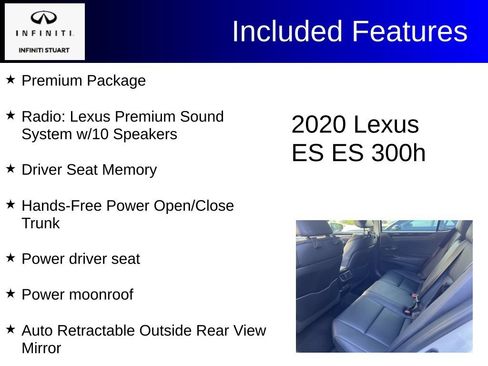Used 2020 Lexus ES 300h w/ Premium Package FWD image 3