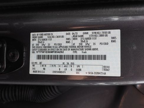Used 2021 Ford F150 Platinum w/ Equipment Group 701A High AWD/4WD image 29