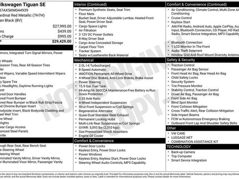 Used 2019 Volkswagen Tiguan SE image 7